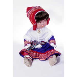 Anu, 45cm, tyttö, siniset vaatteet, lyhyet hiukset