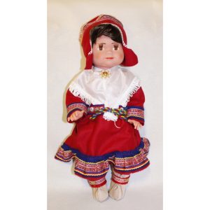 Anu, 45cm, tyttö, punaiset vaatteet, lyhyet hiukset