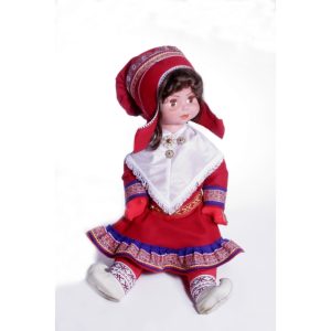 Susanne, 60cm, tyttö, punaiset vaatteet, lyhyet hiukset