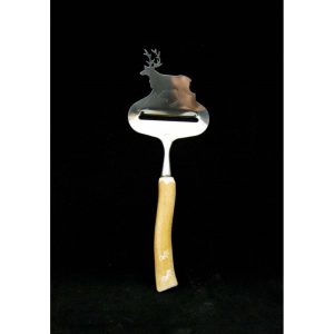 Juustohöylä, porokuvio, poronsarvikahva