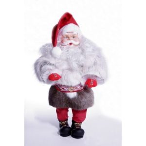 Joulupukki, 60cm, poronkarvasuit, nukke