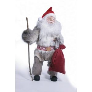 Joulupukki, 60cm, poronkarvasuit, pullopiilo