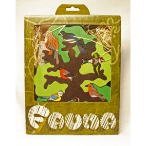 Lintupuu, iso, 13x22cm, värillinen