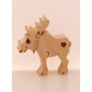 Eläinhahmo, puinen, hirvi