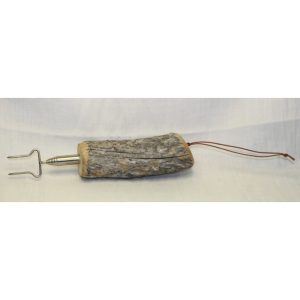 Makkaratikku, teleskooppi, kelokahva, nahkanauha