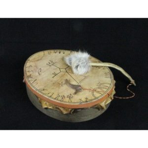 Shaman drum, nr. 2, appr. 35cm, hand painted real reindeer leather