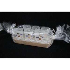 Snapsilasit, 6kpl, keloalustalla, Suomen liput, Finland, sellofaanipakkaus