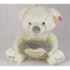 Teddy bear, 32cm, with heart "I love U"