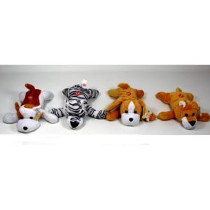 Animals asst., 24cm, lion, tiger, 2 dogs, with sound
