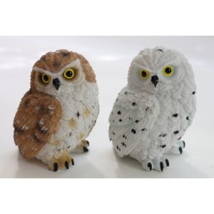 Pöllö, 9cm, 2kpl/lajitelma polyresin